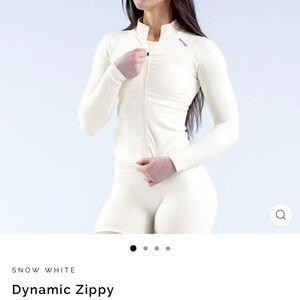 Snow White Dynamic Zippy Long Sleeve Athletic Jacket